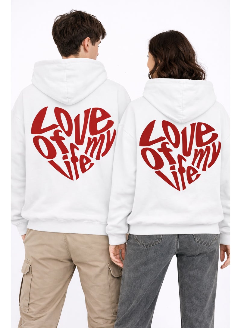 Premium Apparel Love Of My Life Hoodie White [VALENTINES DAY HOODIE] - Image 1
